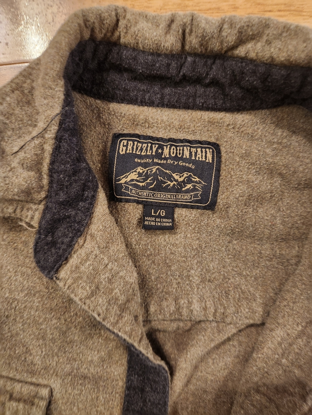 Grizzly Mountain Army Green Flannel